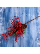 Еловая ветка декоративная «Зимнее волшебство. Мечты», 30 см - Фото 2