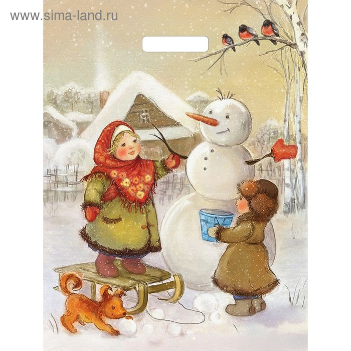 Пакет "Детвора", полиэтиленовый с вырубной ручкой, 40 х 31 см, 60 мкм - Фото 1