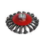 Щетка металлическая для УШМ ЛОМ, крученая проволока, «тарелка», М14, 100 мм - Фото 3