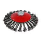 Щетка металлическая для УШМ ЛОМ, крученая проволока, «тарелка», М14, 125 мм - Фото 3