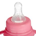 Бутылочка для кормления «Принцесса», классическое горло, приталенная, с ручками, 150 мл., от 0 мес., цвет розовый - Фото 4