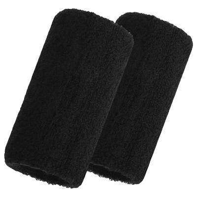 Спортивный напульсник на руку, 8 х 12 см, (пара), цвет чёрный