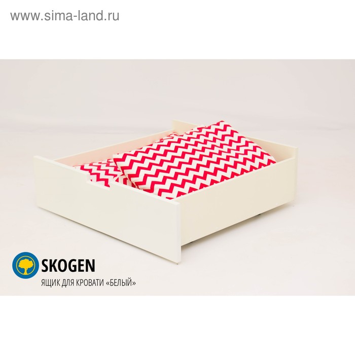 Ящик для кровати Бельмарко Skogen, белый - Фото 1