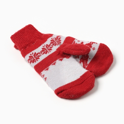 Варежки женские шерстяные «Олень со снежинкой», цвет МИКС, размер 20-22