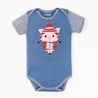 Комплект боди детское-2шт "Тебе подарочек", рост 68-74 см, 6-9 мес (24 р-р), 100% хл. - Фото 2