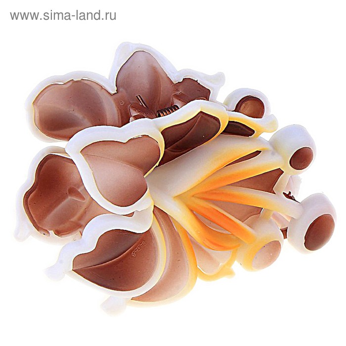 краб для волос цветочный яркий орхидея 10 см - Фото 1