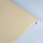 Бумага упаковочная крафт "Полоски золотые". 0,5 х 10 м, 70 г/м² /м2 - Фото 1