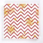 Салфетки бумажные «Снежинки и зигзаг», набор 20 шт., 33х33 см - фото 24207556