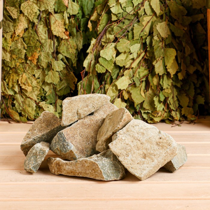 Камни для бани «Порфирит», 20 кг, фракция 7-15 см, колотые - Фото 1