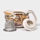 Чайник заварочный с металлическим ситом «Пейзаж», 200 мл, керамика, оранжевый - Фото 2