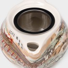 Чайник заварочный с металлическим ситом «Пейзаж», 200 мл, керамика, оранжевый - Фото 4