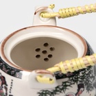 Чайник керамический заварочный с металлическим ситом «Беседа», 600 мл - Фото 3