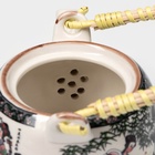 Чайник керамический заварочный с металлическим ситом «Беседа», 600 мл - Фото 3