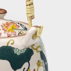 Чайник керамический заварочный с металлическим ситом «Лотос», 900 мл - Фото 4