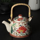 Чайник керамический заварочный с металлическим ситом «Лотос», 600 мл - фото 8709619