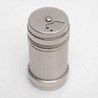 Солонка из нержавеющей стали «Металлик», 200 мл, 5×9,5 см, цвет серебряный - Фото 2