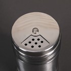 Солонка из нержавеющей стали «Металлик», 200 мл, 5×9,5 см, цвет серебряный - Фото 3