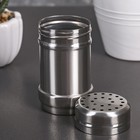 Солонка «Металлик Сито», 120 мл, 4×8 см, нержавеющая сталь, серебристая - Фото 3