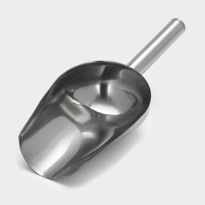 Совок для льда и сыпучих продуктов, 260 мл, 24×9 см, нержавеющая сталь, хромированный