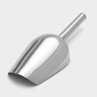 Совок для льда и сыпучих продуктов, 260 мл, 24×9 см, нержавеющая сталь, хромированный - Фото 2