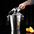 Совок для льда и сыпучих продуктов, 260 мл, 24×9 см, нержавеющая сталь, хромированный - Фото 6