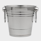 Ведро для льда, 2.5 л, 17×15.5 см, нержавеющая сталь - Фото 1