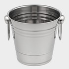 Ведро для льда, 2.5 л, 17×15.5 см, нержавеющая сталь - Фото 3