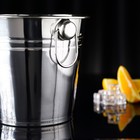 Ведро для льда, 2.5 л, 17×15.5 см, нержавеющая сталь - Фото 4