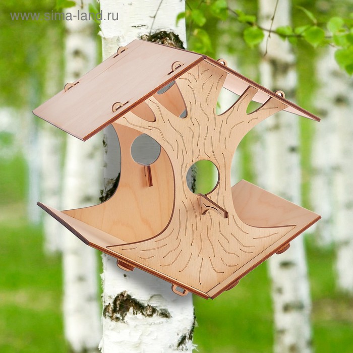 Кормушка для птиц «Дупло», 16 × 20 × 20 см - Фото 1