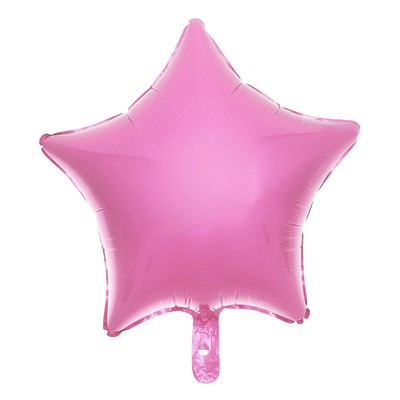 Шар фольгированный 18" "Звезда", матовый, цвет розовый