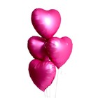 Шар фольгированный 18" «Сердце», с клапаном, матовый, цвет розовый - Фото 2