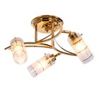 Светильник потолочный ЭкономСвет 11187/3FG WT, 3х40Вт, E27, 13х43х43 см, цвет золотой - фото 27779303