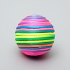 Мяч текстильный "Полосатик", 4,8 см, микс цветов - Фото 4