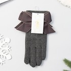 Перчатки женские MINAKU "Бант", размер 16, цвет серый - Фото 5