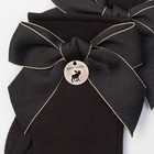 Перчатки женские MINAKU "Бант", размер 16, цвет чёрный - Фото 4