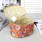 Косметичка-сундучок, отдел на молнии, зеркало, цвет оранжевый - Фото 3