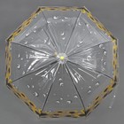 Зонт - трость полуавтоматический «Подсолнухи», 8 спиц, R = 42 см, цвет жёлтый - Фото 3