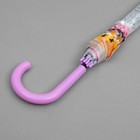 Зонт - трость полуавтоматический «Цветы», 8 спиц, R = 42 см, цвет розовый - фото 25378148