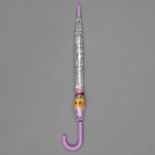 Зонт - трость полуавтоматический «Цветы», 8 спиц, R = 42 см, цвет розовый - фото 25378149