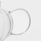 Чайник стеклянный заварочный с металлическим ситом «Диана», 600 мл - фото 4250388