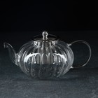 Чайник стеклянный заварочный с металлическим ситом «Диана», 1 л - фото 318106171