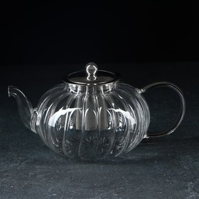 Чайник стеклянный заварочный с металлическим ситом «Диана», 1 л