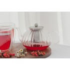 Чайник стеклянный заварочный с металлическим ситом «Диана», 1 л - фото 24349304