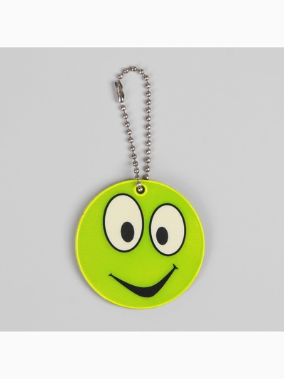 Светоотражающий элемент «Смайлик», двусторонний, d=5.3 см, цвет жёлтый