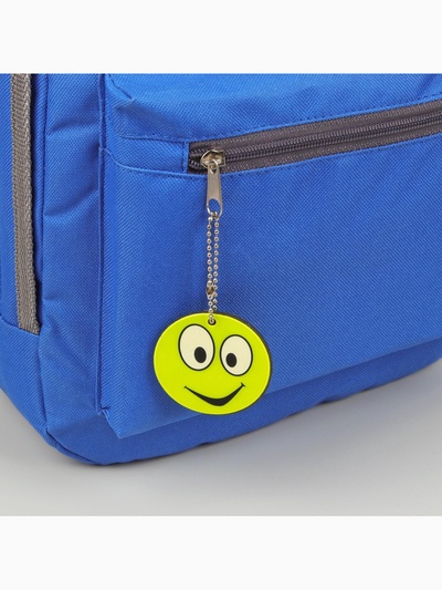 Светоотражающий элемент «Смайлик», двусторонний, d=5.3 см, цвет жёлтый