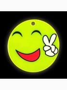 Светоотражающий элемент «Смайлик. Мир», двусторонний, d=5.3 см, жёлтый - Фото 3