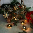 Гирлянда «Снежинки», длина 150 см - Фото 4