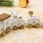 Сувенир «Новогодний поезд», 19 см, белый - Фото 4