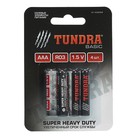 Батарейка солевая TUNDRA Super Heavy Duty, AAA, R03, блистер, 4 шт - Фото 1