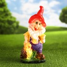 Садовая фигура "Гном с ежиком малый" 18х15х38см - Фото 2